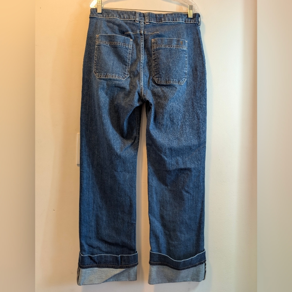 The Francais Mid Rise Cuffed Jeans By Pilcro Size 32 - Picture 16 of 16